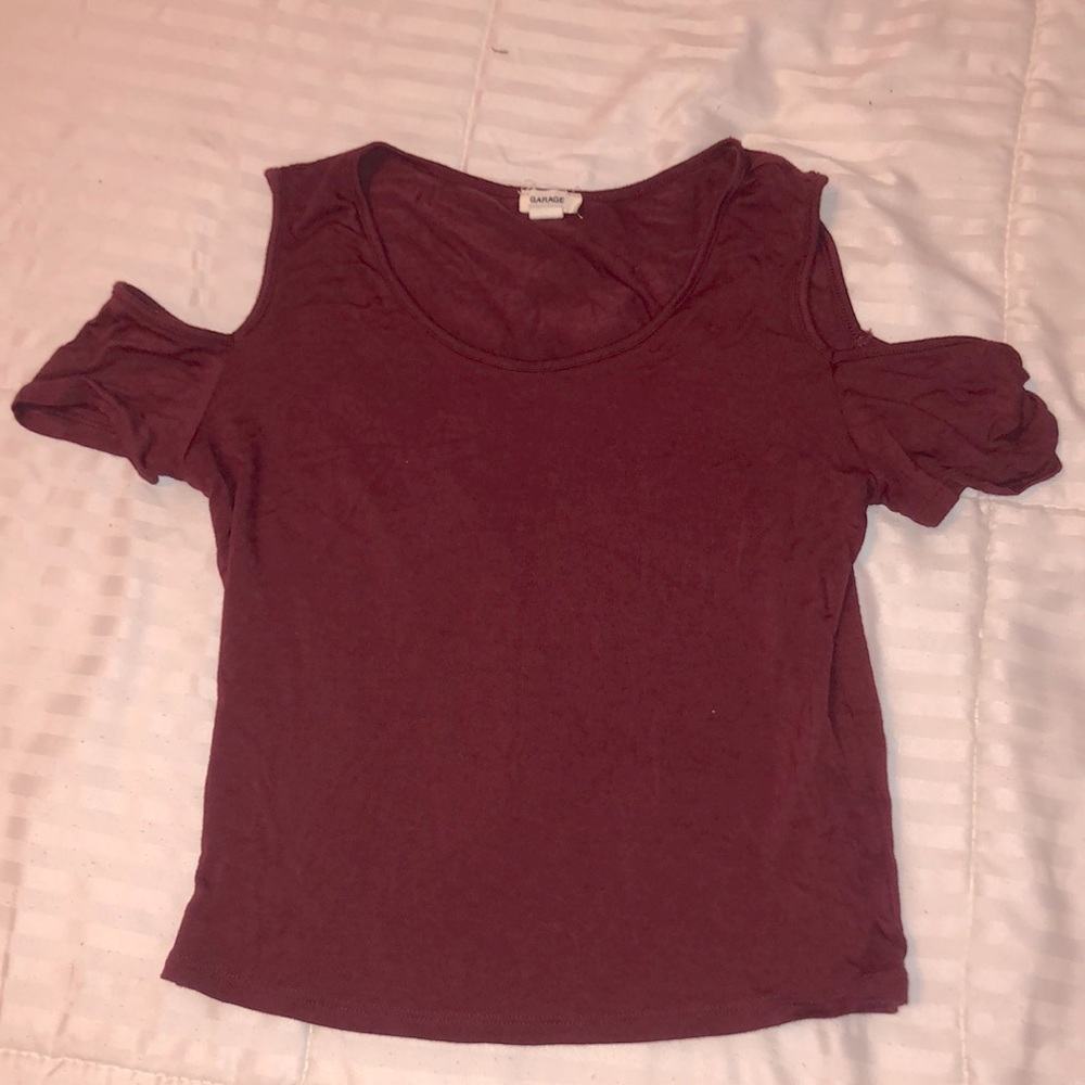 Garage cold shoulder top